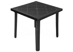 MESA PLASTICA DESMONTAVEL QUADRADA 80X80CM PRETO