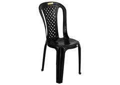 CADEIRA PLASTICA S/BRACO VALENTINA PRETA