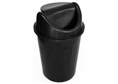 LIXEIRA BASCULANTE 60L TOP PRETA