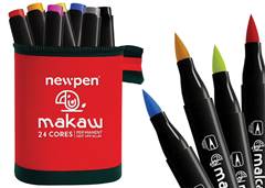 CANETA MARCADOR P/COLORIR MARKAW COM 24