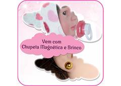 BONECA BB REBORN EVELYN 50CM C/ACESSORIO
