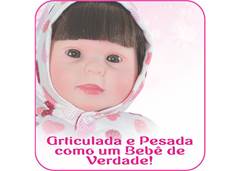 BONECA BB REBORN EVELYN 50CM C/ACESSORIO