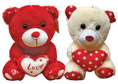 BICHO PELUCIA VMP 20CM URSO CORACAO SORTIDO