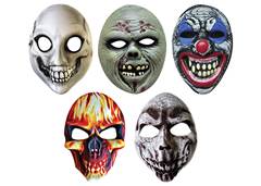 MASCARA DE TERROR REALISTA EVA 18CM SORT