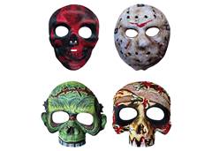 MASCARA DE TERROR REALISTA EVA 18CM SORT