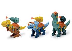 DINOSSAURO P/MONTAR C/LANCA DARDO 11X14CM