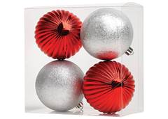 BOLA NATAL TRAKE COLECTION 8CM C/4 SORT