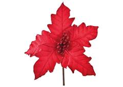 FLOR ENKEL LISTRAS 21X12CM VERMELHO