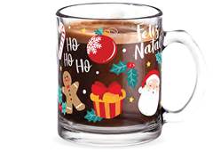 CANECA VIDRO JULES LABEL NATAL 215ML