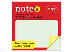 BLOCO P/ANOTA ADES ECO 76X76MM C/100F VERDE