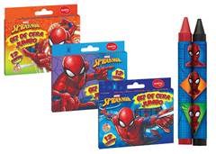 LAPIS CERA MOLIN GIZ C/12 JUMBO SPIDERMAN