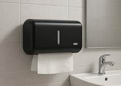 DISPENSADOR PAPEL TOALHA COMPACTO PRETA