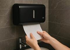 DISPENSADOR PAPEL TOALHA COMPACTO PRETA