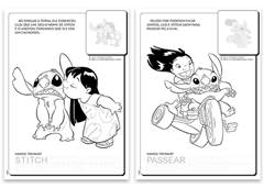 LIVRO COLORIR TAPETE DIVER LILO E STITCH 17PG