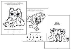 LIVRO COLORIR E APRENDER STITCH E ANGEL 16PG