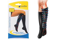 MEIA C/COMPRESSAO TRAVEL P/M PRETA