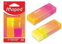 BORRACHA MAPED RETANGULAR NEON C/2 CORES SM