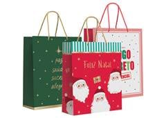 SACOLA DECORATIVA SORT NATAL 38X34X15 G