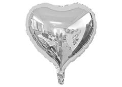 BALAO METALIZADO CORACAO C/CAN 5'' PT