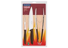 JOGO CHURRASCO 3PCS INOX PLENUS PT