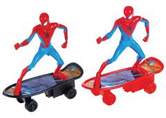 SKATE A FRICCAO 12X4CM COM BONECO SPIDER