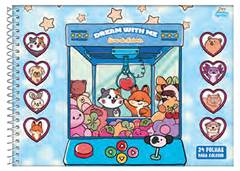 LIVRO PINTAR DREAM WITH ME ESPIRAL 24PG AZUL