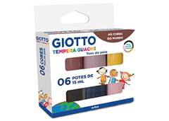 TINTA TEMPERA GIOTTO 15ML C/6 TONS PELE