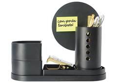 ORGANIZADOR DE MESA COLLAGE 22CM 5PCS PRETO