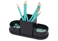 ORGANIZADOR DE MESA TRIPLE 22CM 4PCS PRETO