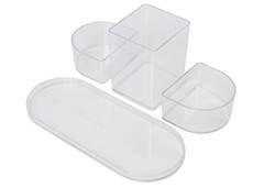 ORGANIZADOR DE MESA TRIPLE 22CM 4PCS CRISTAL