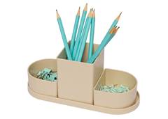 ORGANIZADOR DE MESA TRIPLE 22CM 4PCS BEGE