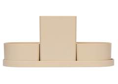 ORGANIZADOR DE MESA TRIPLE 22CM 4PCS BEGE