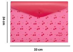 PASTA ENVELOPE A4 LOVE DROPS CEREJA