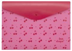 PASTA ENVELOPE A4 LOVE DROPS CEREJA