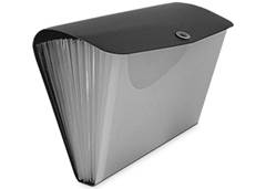 PASTA SANFONADA A4 C/12 DIVISORIAS VERTICAL C/ALCA PRETA