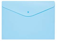 PASTA ENVELOPE C/BOTAO A4 SWEET AZUL PASTEL