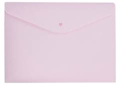 PASTA ENVELOPE C/BOTAO A4 SWEET ROSA PASTEL