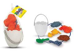 KIT BALDE OVO DINOSSAURO PRAIA C/7 PCS