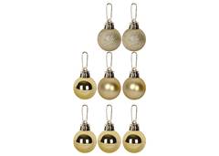 BOLA NATAL LISA 2,5CM C/8 DOURADA