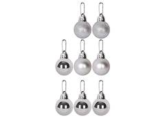 BOLA NATAL LISA 3CM C/7 PRATA