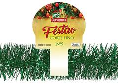FESTAO DECORATIVO FINO VERDE 9CMX2M