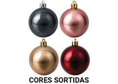 BOLA NATAL LISA ESPELHADA 5CM C/4 SORTIDA