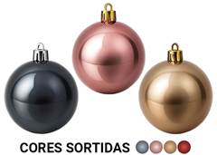 BOLA NATAL LISA ESPELHADA 6CM C/3 SORTIDA