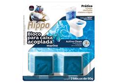 BLOCO P/CAIXA ACOPLADA HIPPO 2X50G  MARI