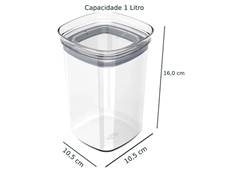 POTE HERMETICO QUAD 1L BLOCK OU NATURAL