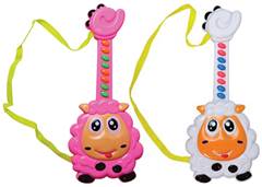 MINI GUITARRA OVELHA C/SOM 12X29CM SORTIDA