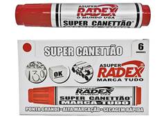 MARCADOR PERMANENTE RADEX VERMELHO
