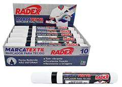 MARCADOR P/TECIDO RADEX PRETO C/10