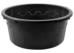 BACIA 25L ONDAS ARCA PLAST PRETO