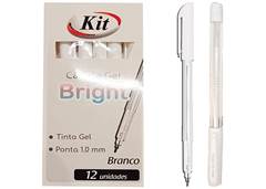 CANETA ESF.  1.0MM GEL BRANCA C/12